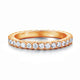 Eternity Ring Simulated Diamond Solid Sterling 925 Silver Rose Gold Plated Wedding Band