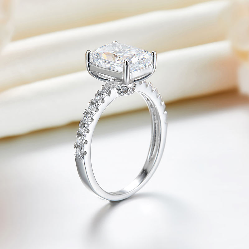 3 Carat Simulated Diamond Engagement Ring - View 3 | SelinJewels
