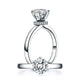 1 Carat Moissanite Diamond 6 Claws Engagement 925 Sterling Silver Ring