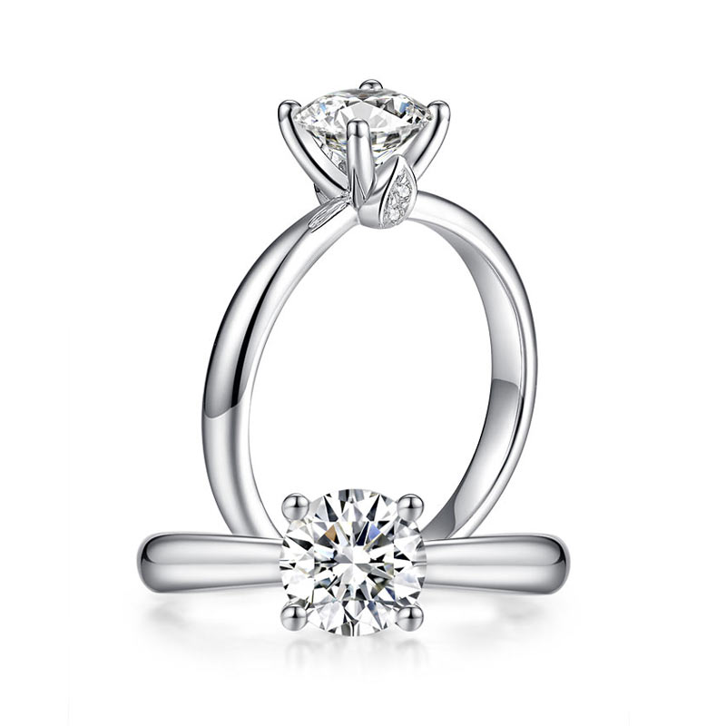 1 Carat Moissanite Diamond Ring Wedding Engagement 925 Sterling Silver | SelinJewels