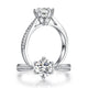 1 Carat Moissanite Diamond Ring Engagement 925 Sterling Silver