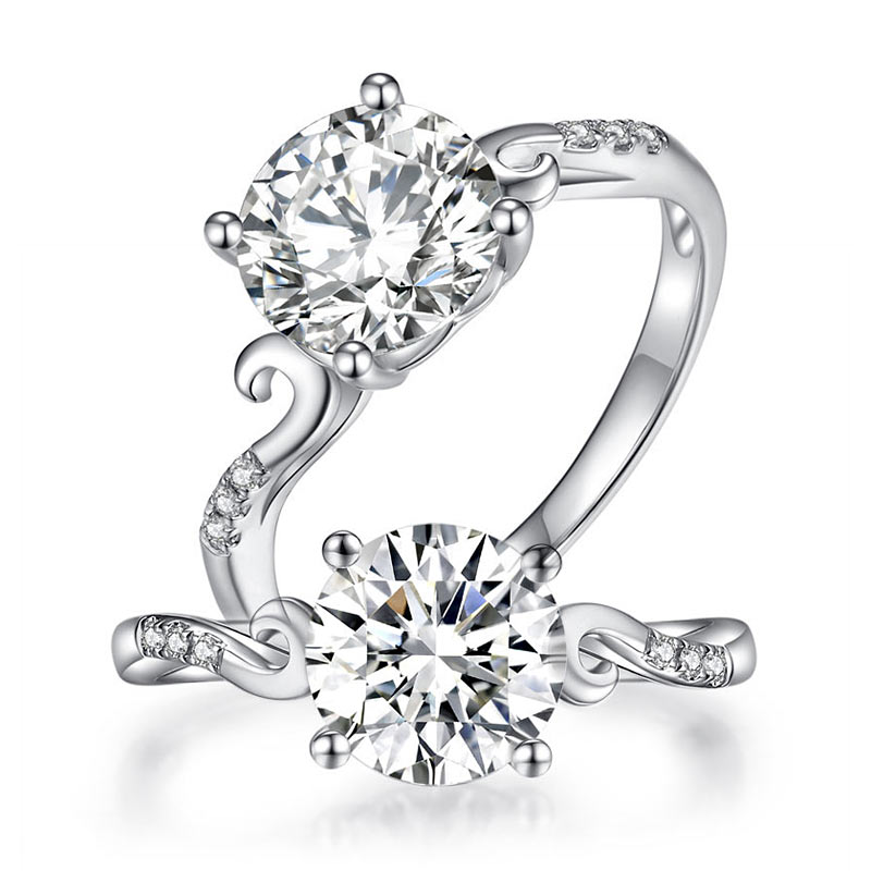 2 Carat Moissanite Diamond Wedding Engagement Ring 925 Sterling Silver | SelinJewels