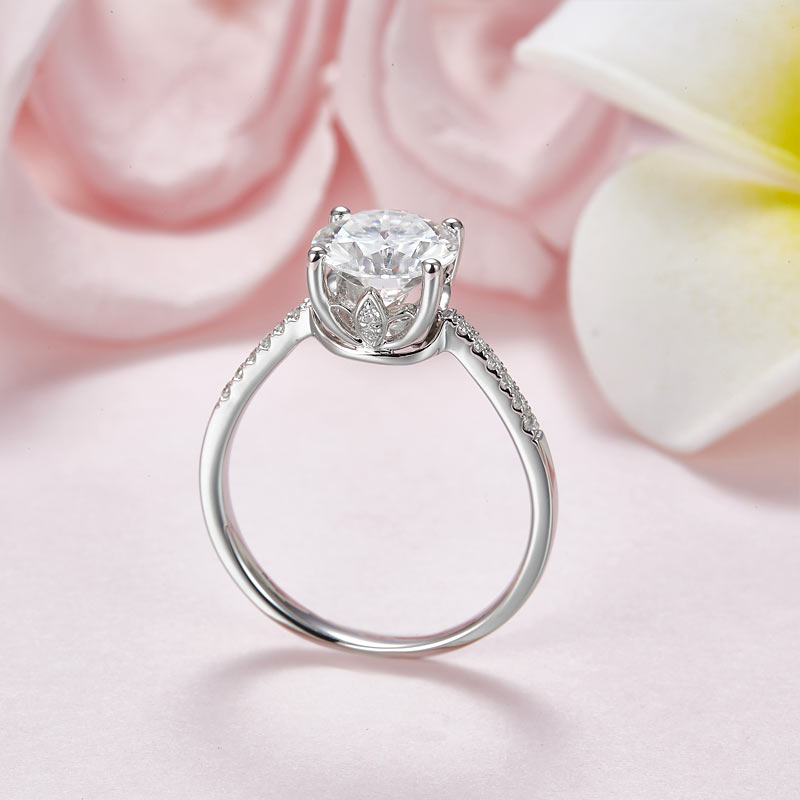 2 Carat Moissanite Diamond Engagement Ring - View 3 | SelinJewels
