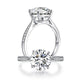 3 Carat Moissanite Diamond Luxury Ring Engagement 925 Sterling Silver