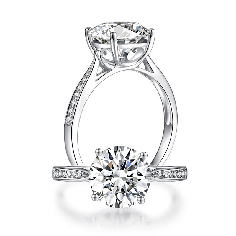 3 Carat Moissanite Diamond Luxury Engagement Ring 925 Sterling Silver | SelinJewels