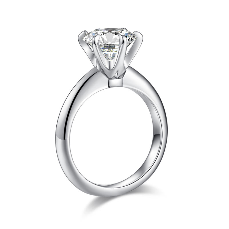 3 Carat Moissanite Diamond Luxury Ring 6 Claws Engagement 925 Sterling Silver