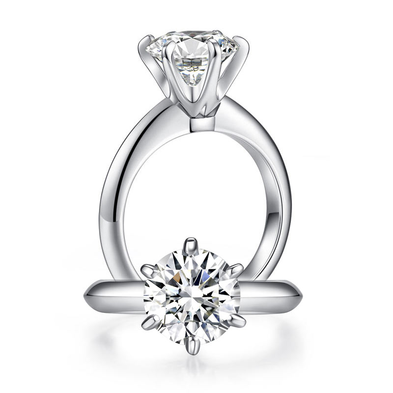 3 Carat Moissanite Diamond Luxury Ring 6 Claws Engagement 925 Sterling Silver | SelinJewels