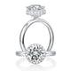 1.5 Carat Moissanite Diamond Ring Halo 925 Sterling Silver