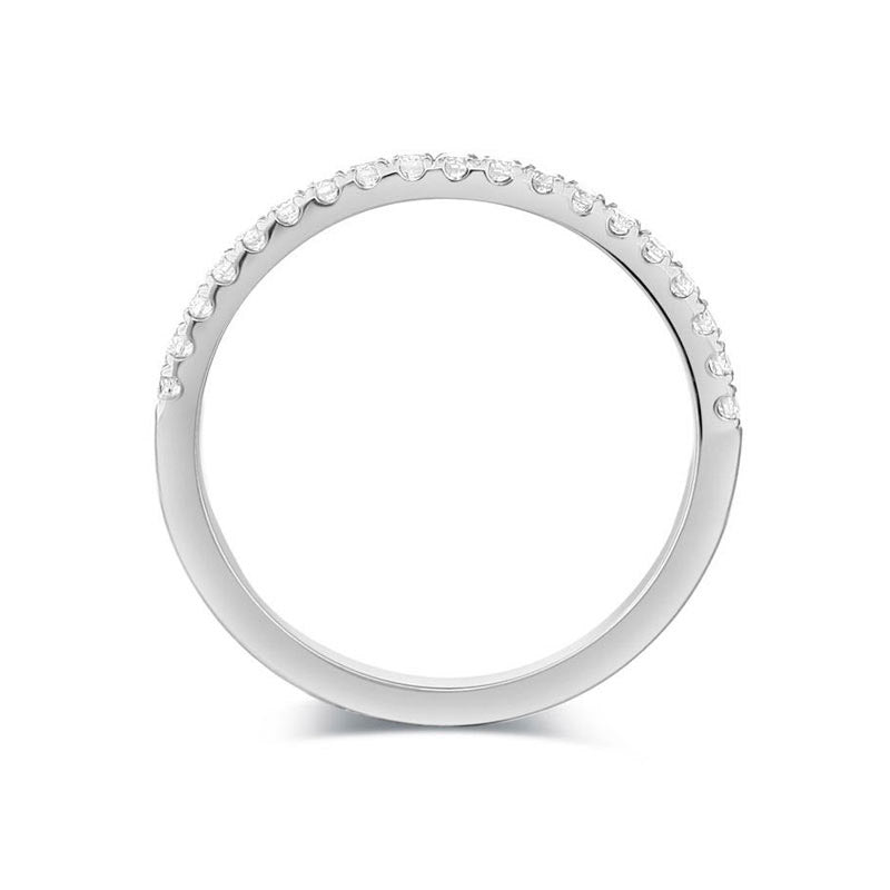 Moissanite Diamond Wedding Band Half Eternity - View 3 | SelinJewels