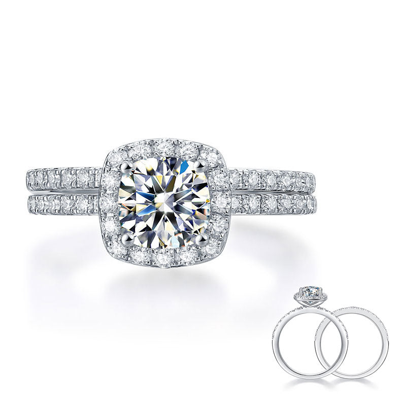 Cushion moissanite ring MFR8364