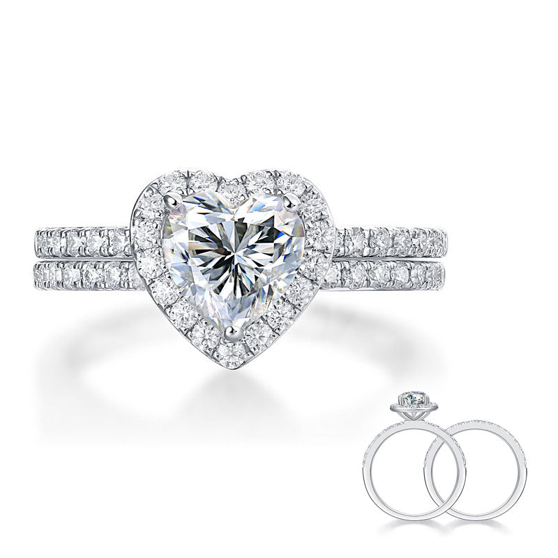 Heart moissanite ring MFR8366