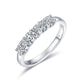 Five Stone Moissanite Diamond Wedding Band 925 Sterling Silver Ring